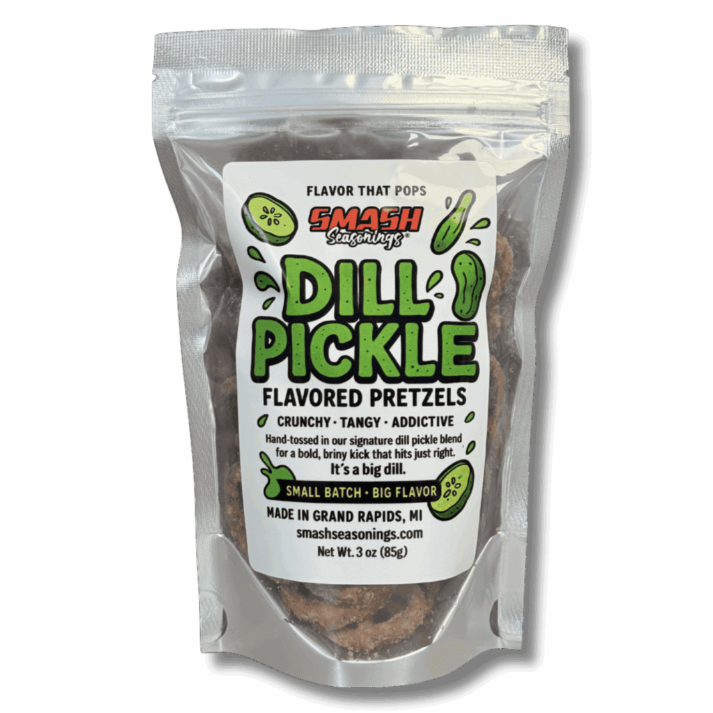 Dill Pickle Flavored Pretzels by Smash Seasonings