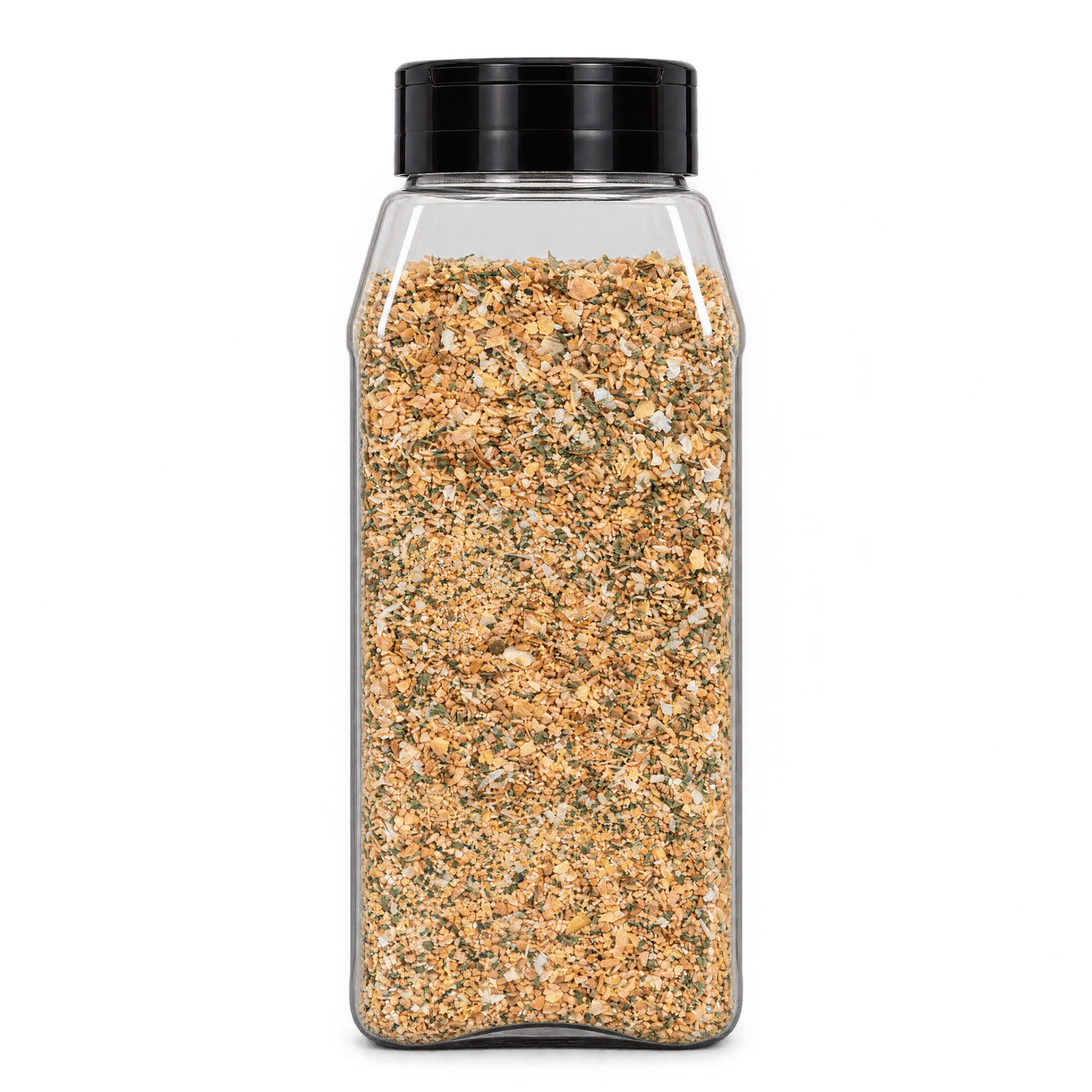 Great Garlic Seasoning - Large 18 oz bottle - seasoning blend visible through clear side